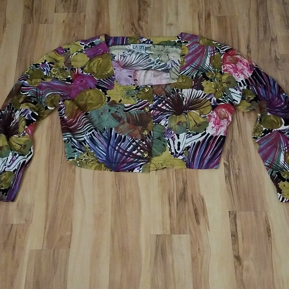 Vintage 80s La Belle Fashions Inc  Cropped Blazer - Picture 2 of 14